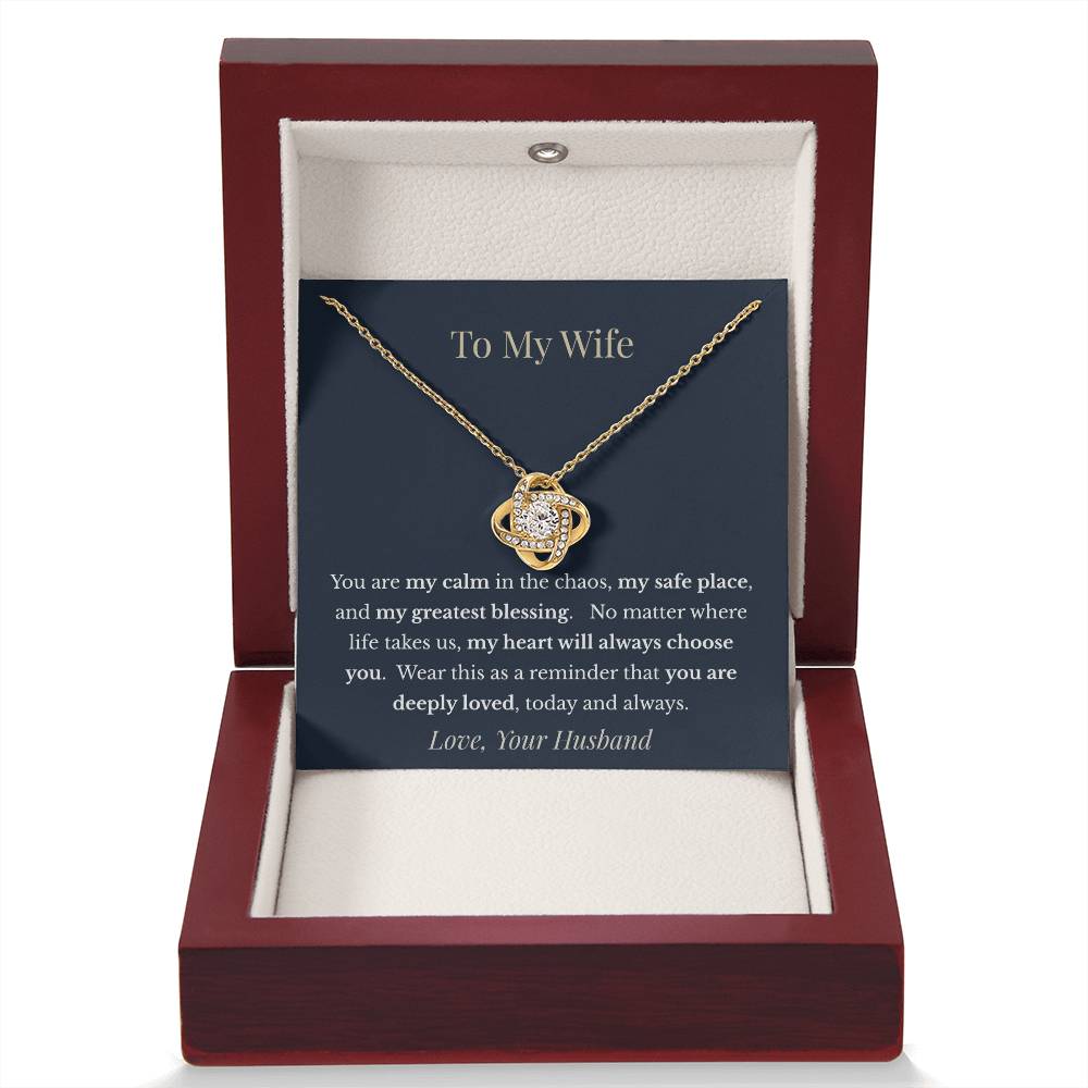 "You Are My Calm" Necklace – Gift for Wife from Husband