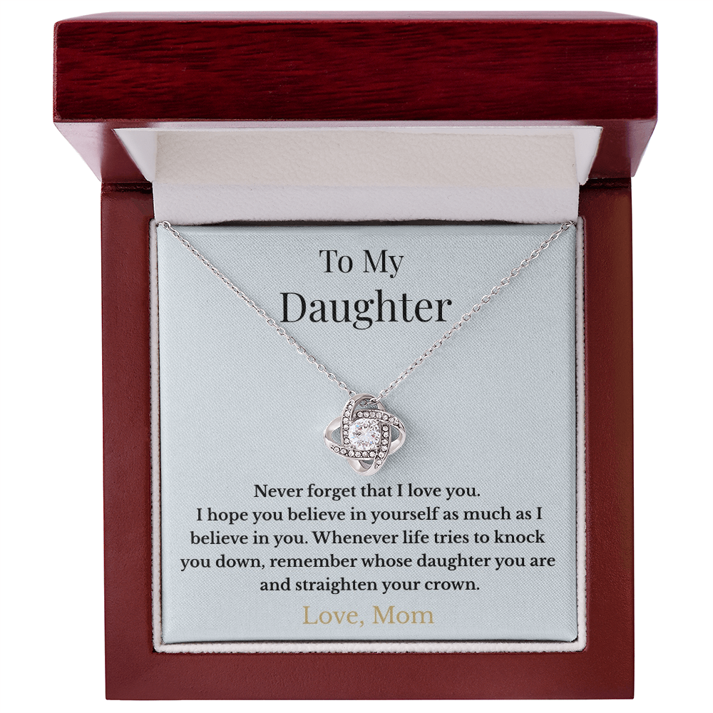 “Straighten Your Crown” Necklace – Gift for Daughter from Mom