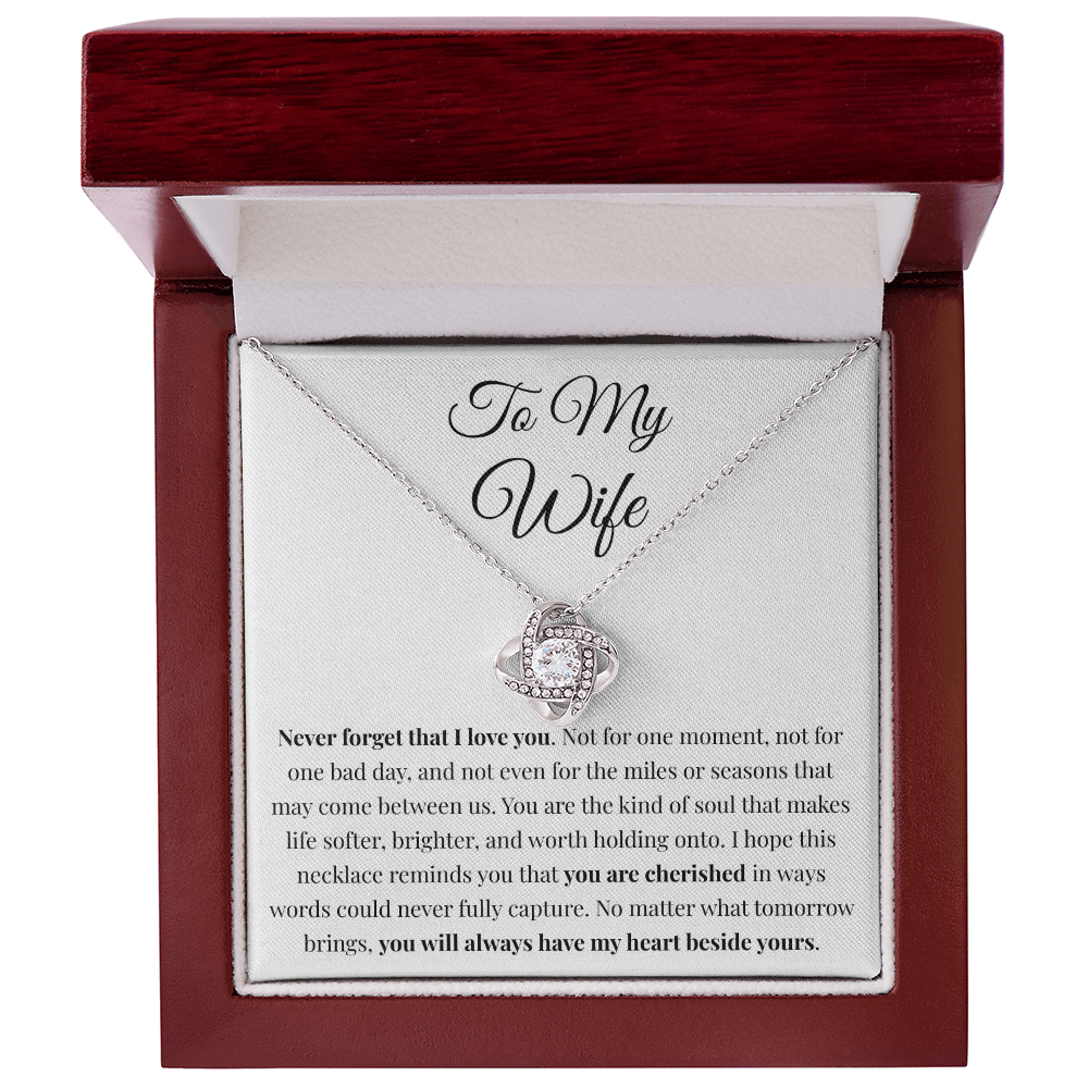 "Never Forget" Cherished Necklace — Gift for Wife from Husband