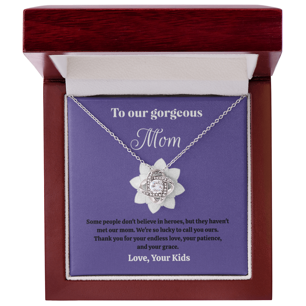 "To Our Gorgeous Mom" Necklace - Mother's Day Gift for Mom from Kids