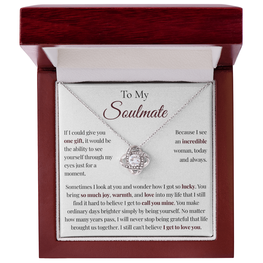 Through My Eyes Necklace - Gift for Soulmate, Wife, Girlfriend