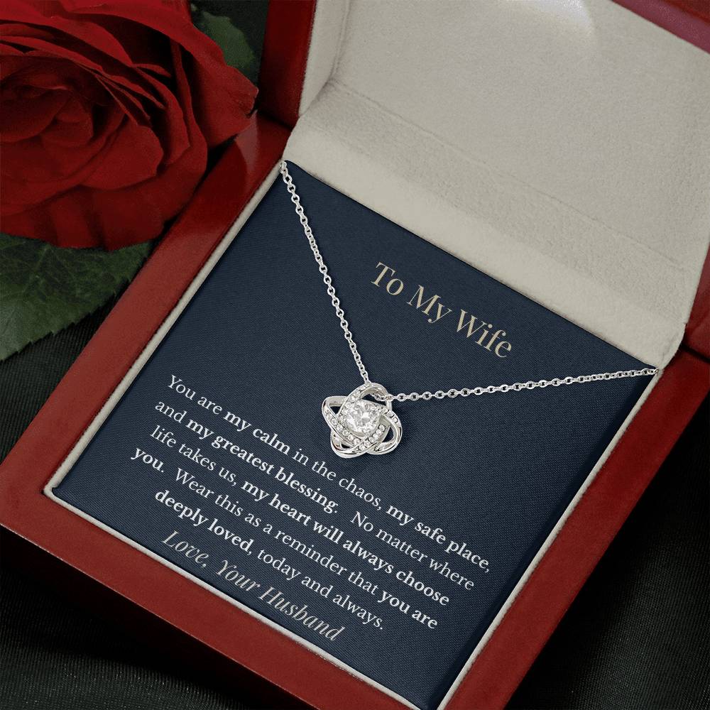 "You Are My Calm" Necklace – Gift for Wife from Husband