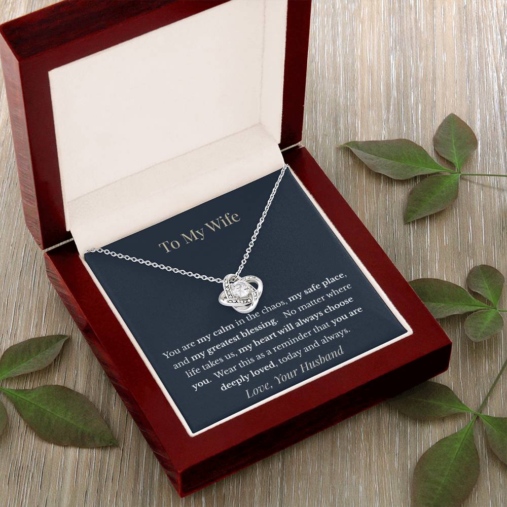 "You Are My Calm" Necklace – Gift for Wife from Husband