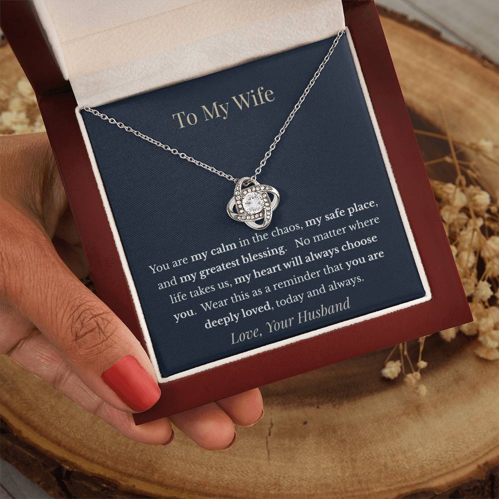 "You Are My Calm" Necklace – Gift for Wife from Husband