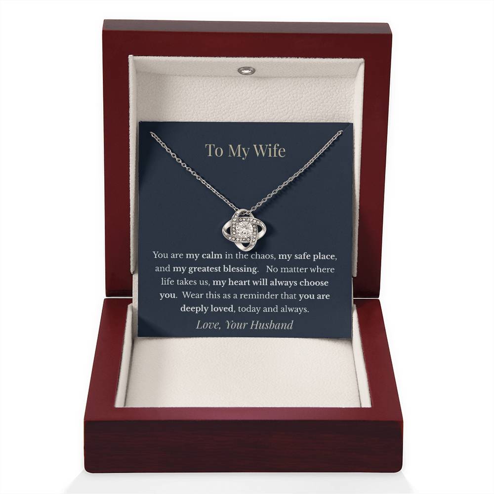 "You Are My Calm" Necklace – Gift for Wife from Husband