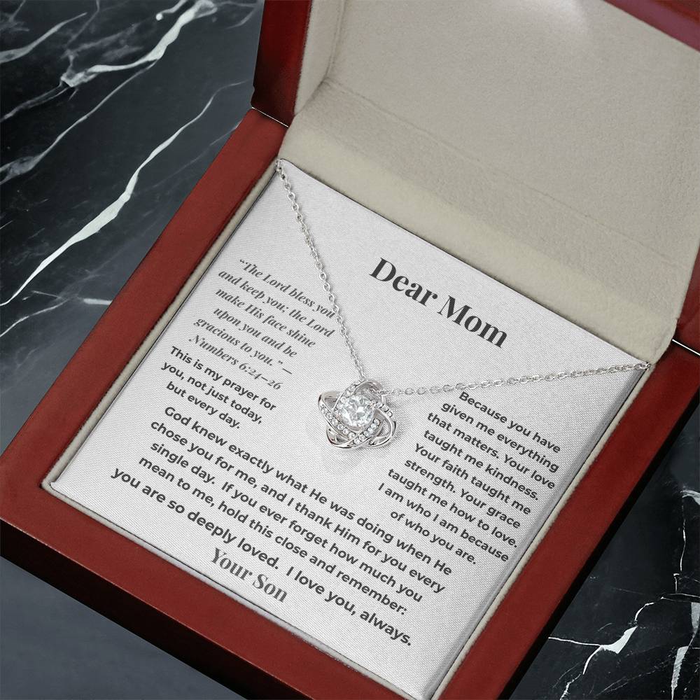 “God Chose You For Me”  Necklace – Gift for Mom from Son