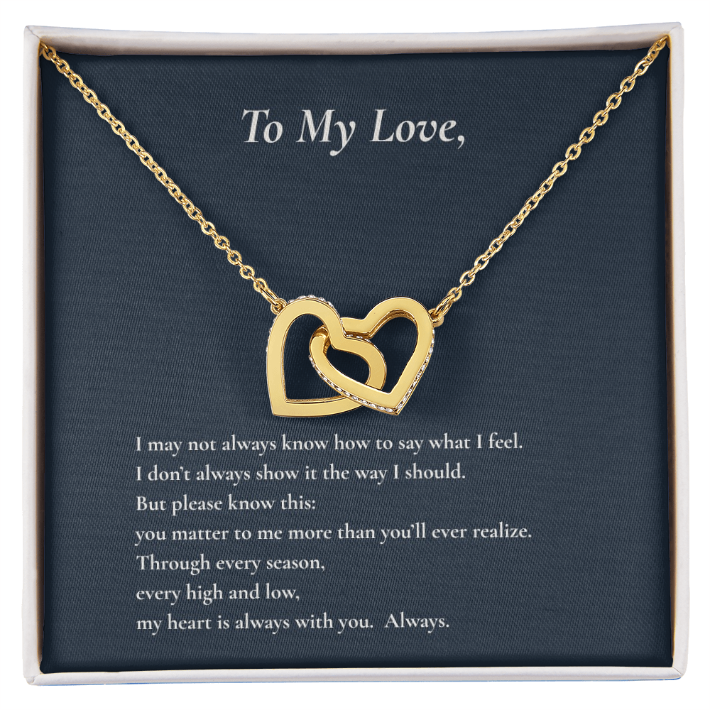 "My Heart Is Always With You" Necklace – Gift for Wife from Husband