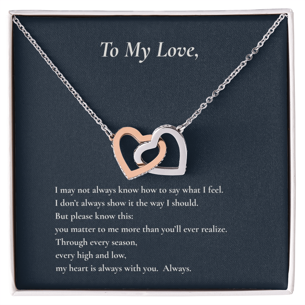 "My Heart Is Always With You" Necklace – Gift for Wife from Husband