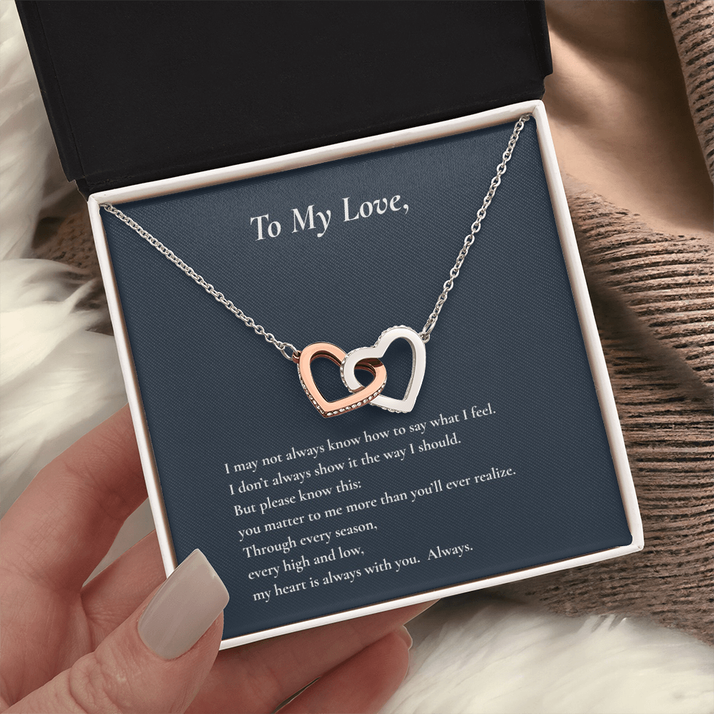 "My Heart Is Always With You" Necklace – Gift for Wife from Husband