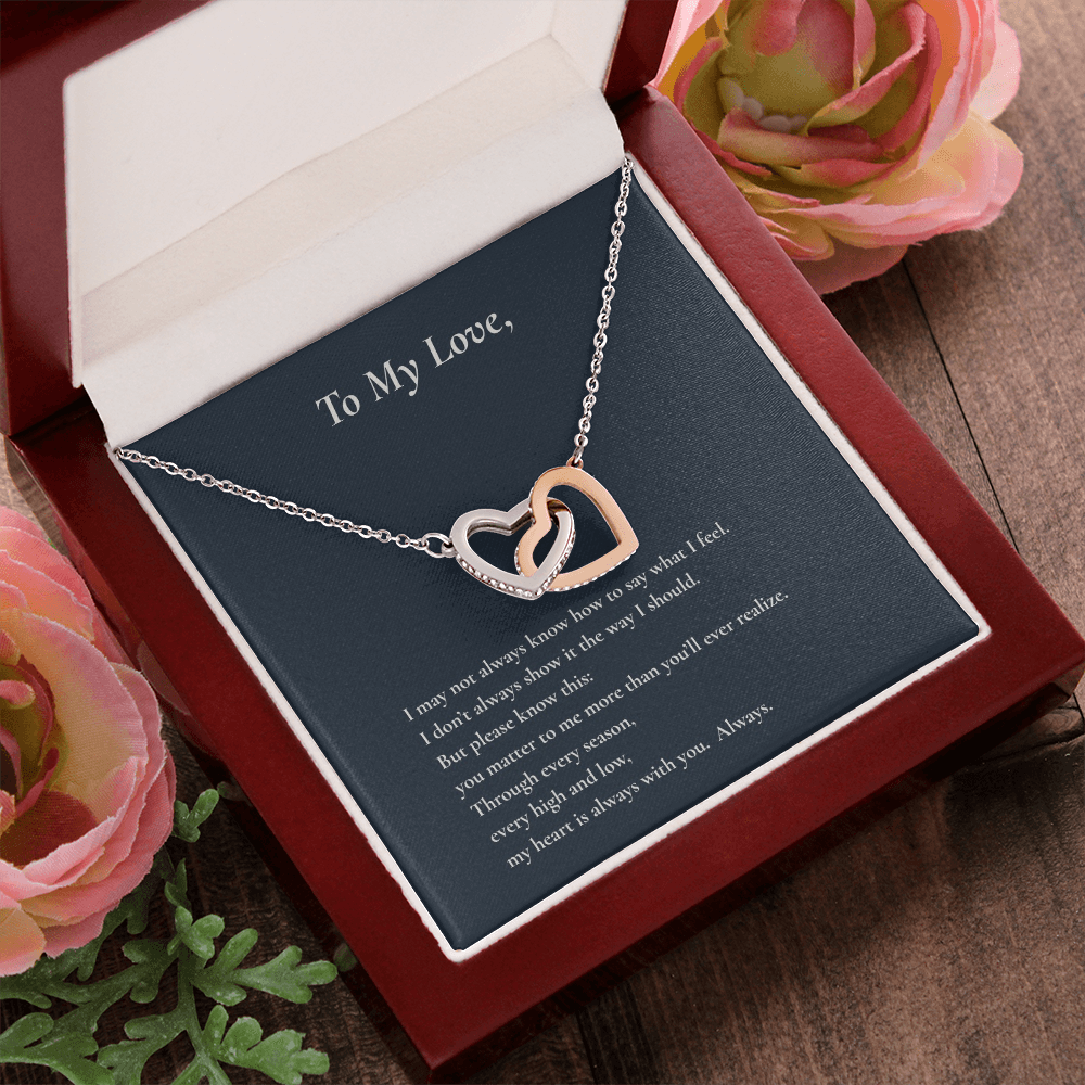 "My Heart Is Always With You" Necklace – Gift for Wife from Husband