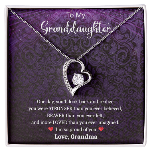 Proud Necklace –  to Granddaughter Gift from Grandma