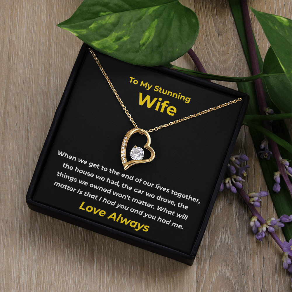 "To My Stunning Wife" Necklace – Gift for Wife from Husband