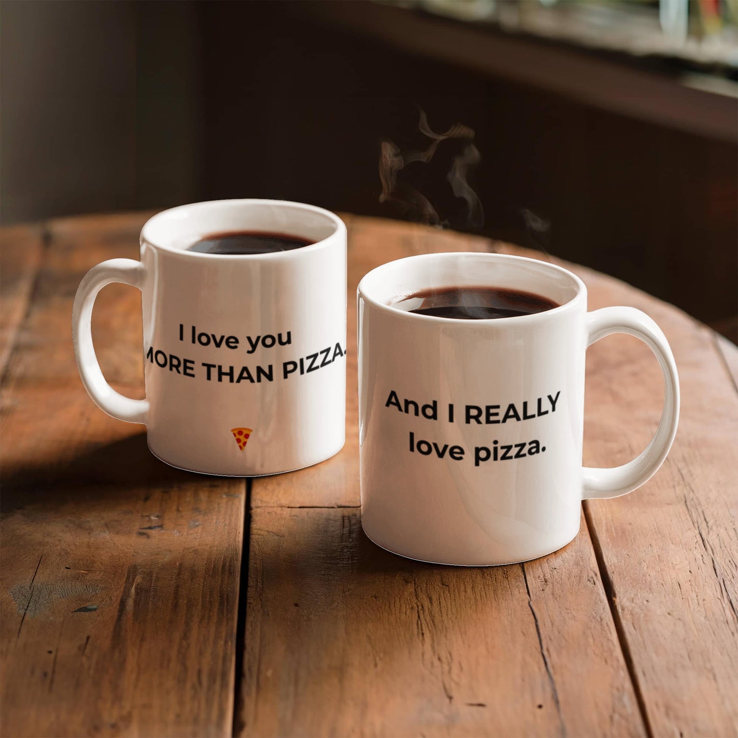 "I Love You More Than Pizza" Mug