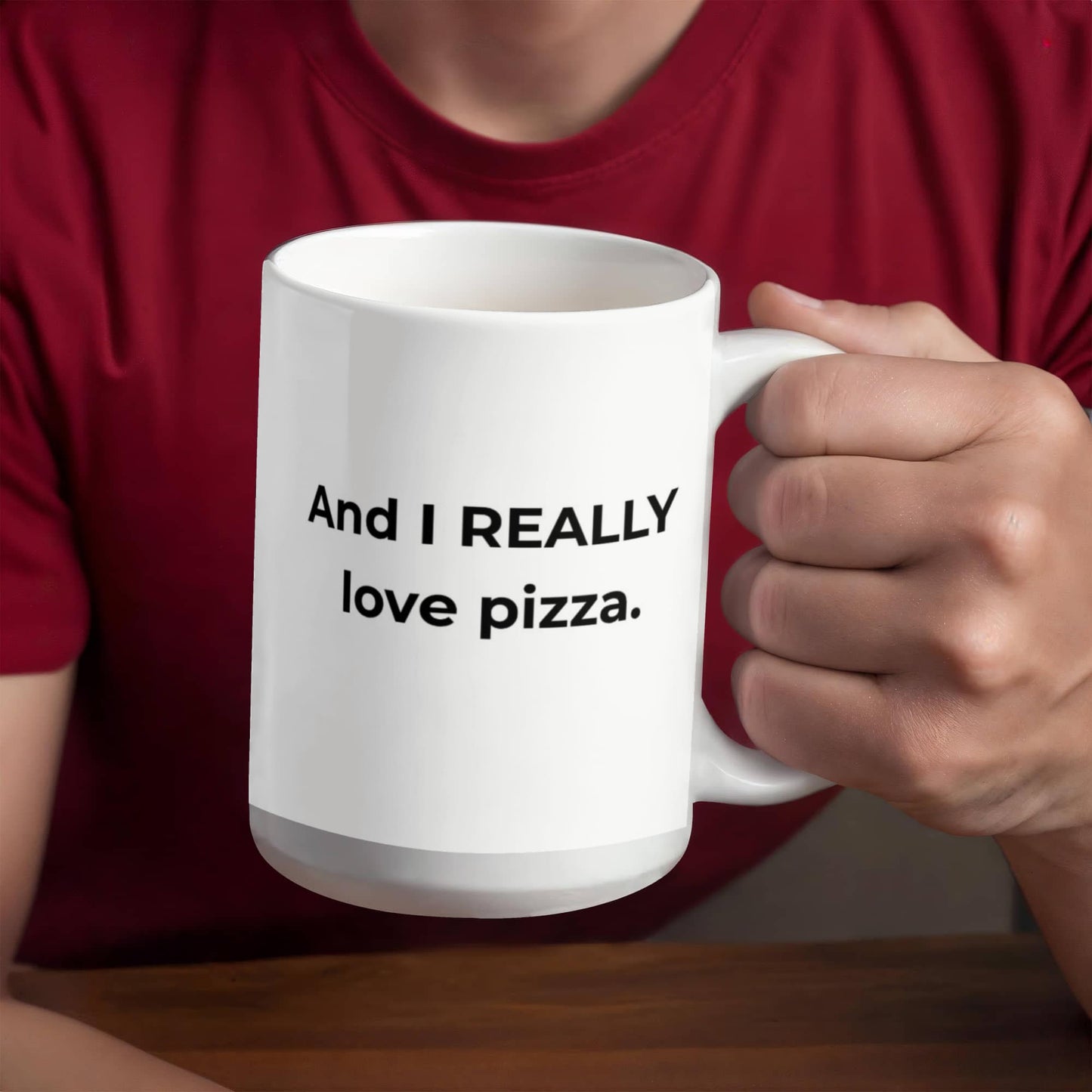 "I Love You More Than Pizza" Mug